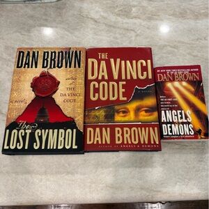 Dan Brown Book Set Lot of 3 The DaVinci Code, Angels & Demons, The Lost Symbol